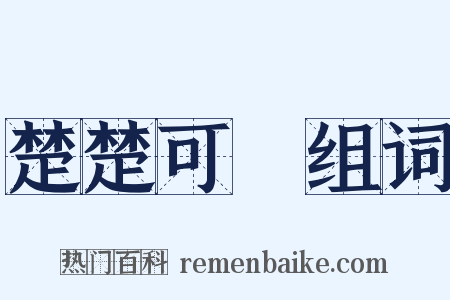 楚楚可憐组词是什么意思的图片